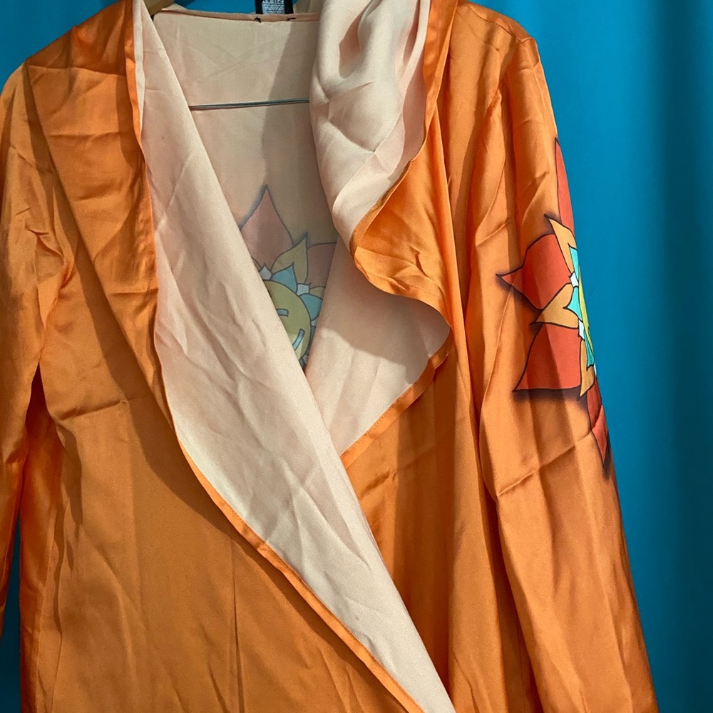 Orange Ganesha cape with hoodie